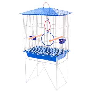 VIVEIRO CALOPSITA SIMPLES CHAPEU AZUL