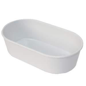 BANHEIRA PLASTICA OVAL GG LEITOSA 460ML