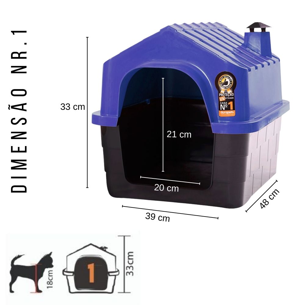 CASA DE CACHORRO DURAHOUSE N.1 - AZUL