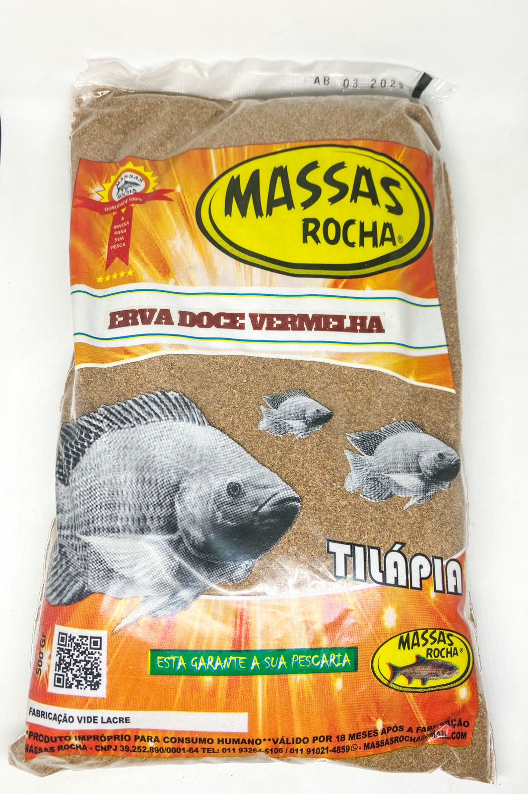 MASSA P/ TILAPIA - ERVA DOCE VERM 500 GR
