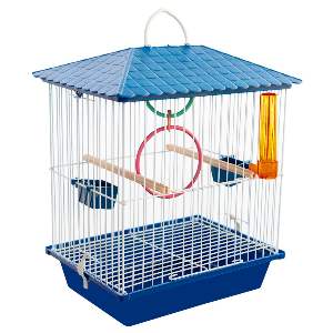GAIOLA PERIQUITO/CANARIO CACULINHA AZUL 