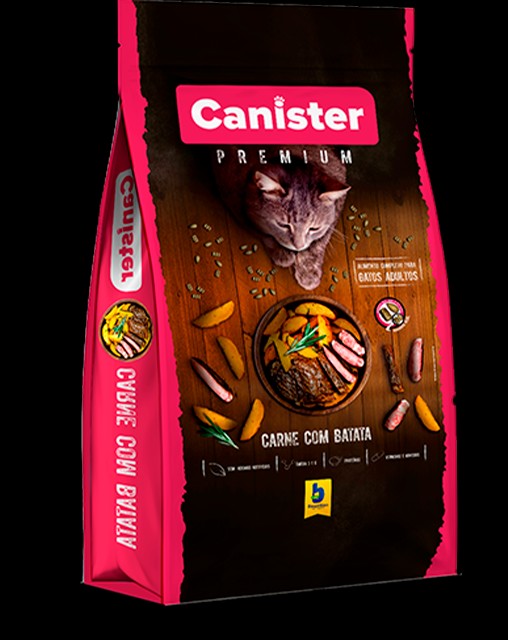 CANISTER GATO CARNE COM BATATA 25KG