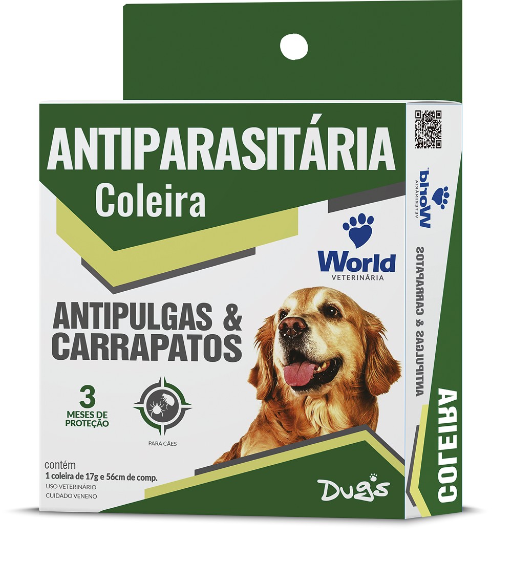 COLEIRA DUGS ANTIPARASITARIA 17 G 56 CM