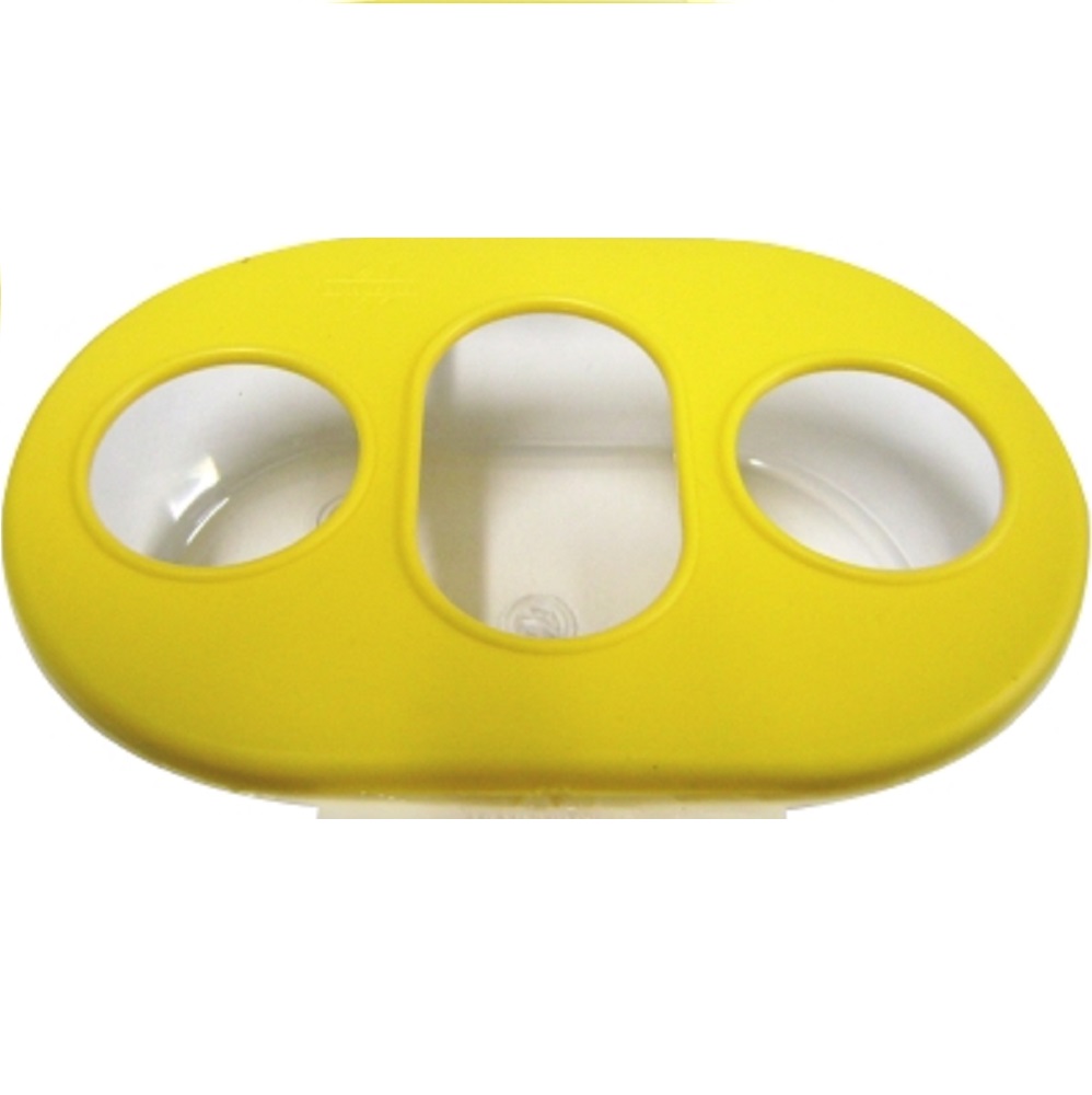 COMEDOURO 3 FUROS CRISTAL (PISO)