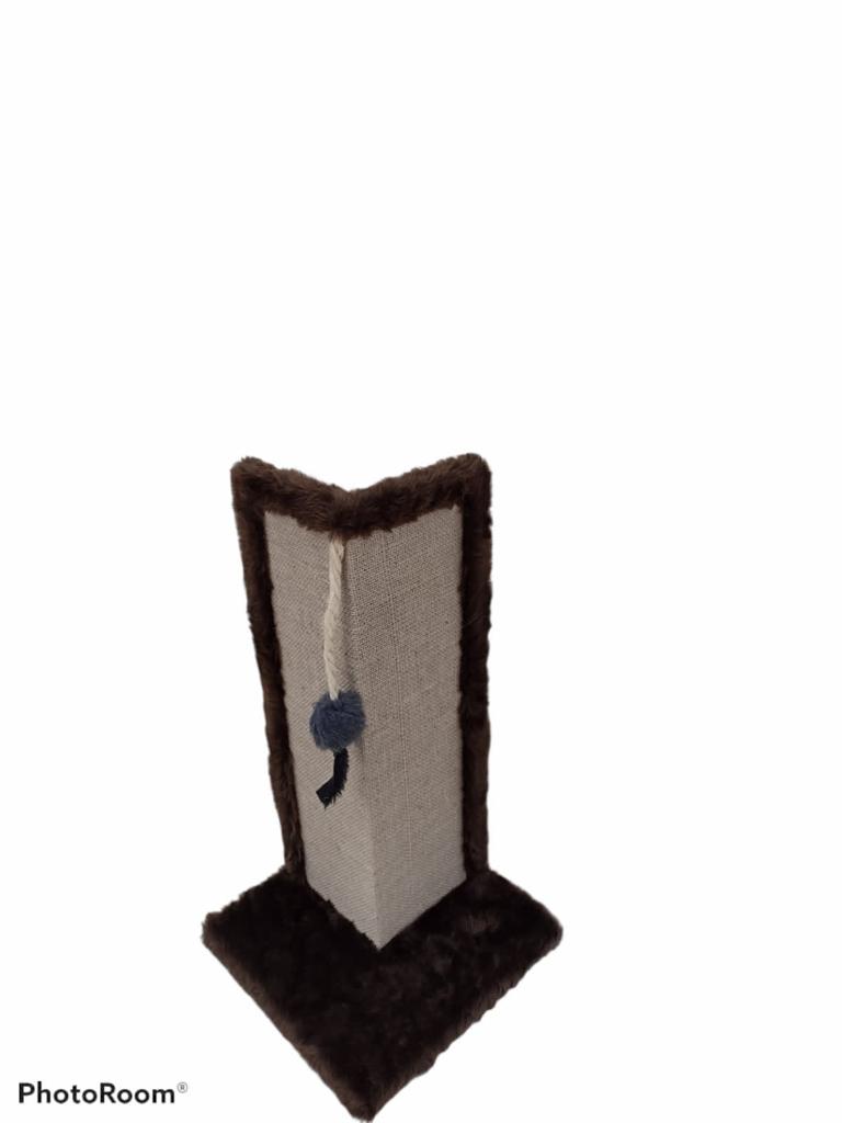 ARRANHADOR DE CANTO COM BASE - MARROM