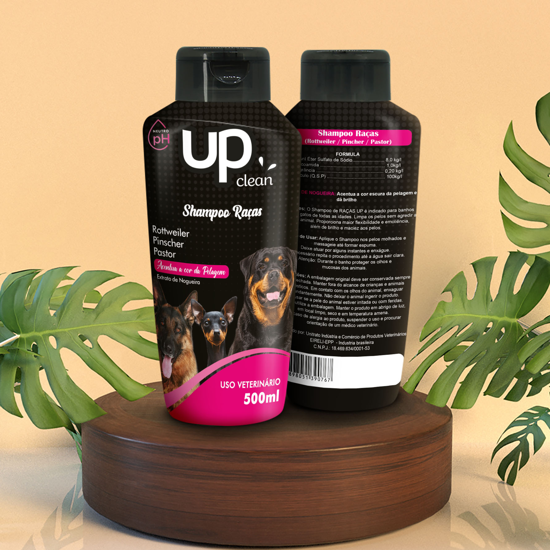 SHAMPOO UPCLEAN ROTTWEILER/PINSCHE 500ML