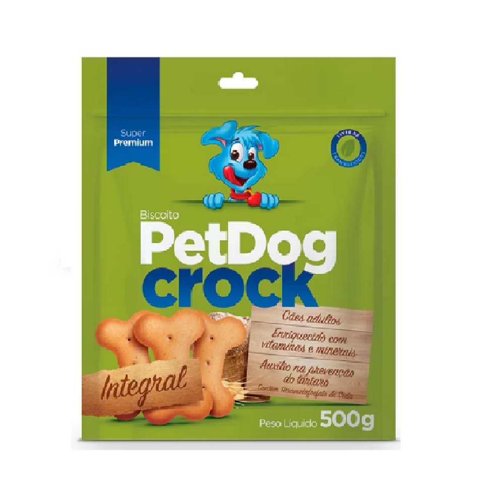 BISCOITO PET DOG CROCK INTEGRAL 500G