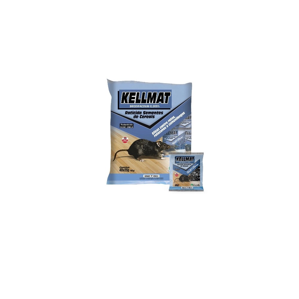 KELLMAT RATICIDA SEM CEREAIS 40 X 25G