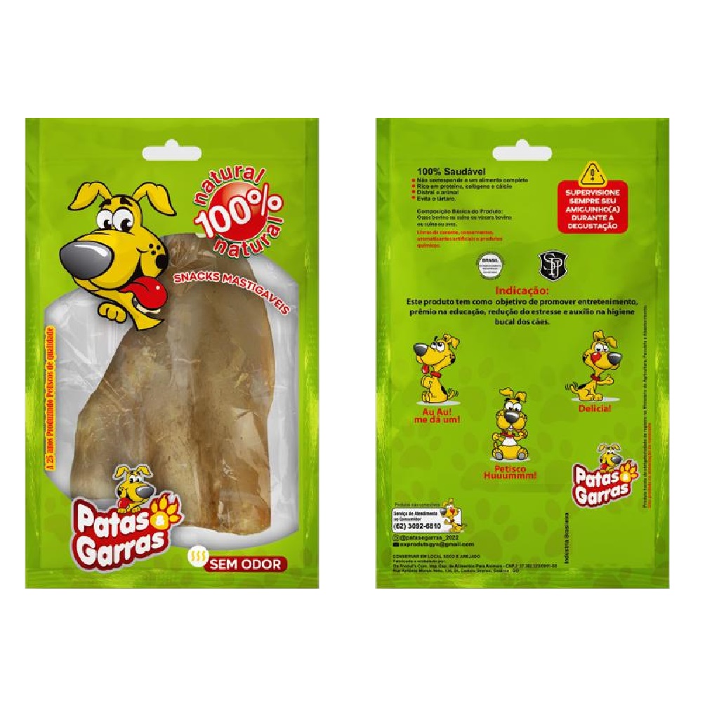 ORELHA BOVINA PATAS E GARRAS - 1 UN