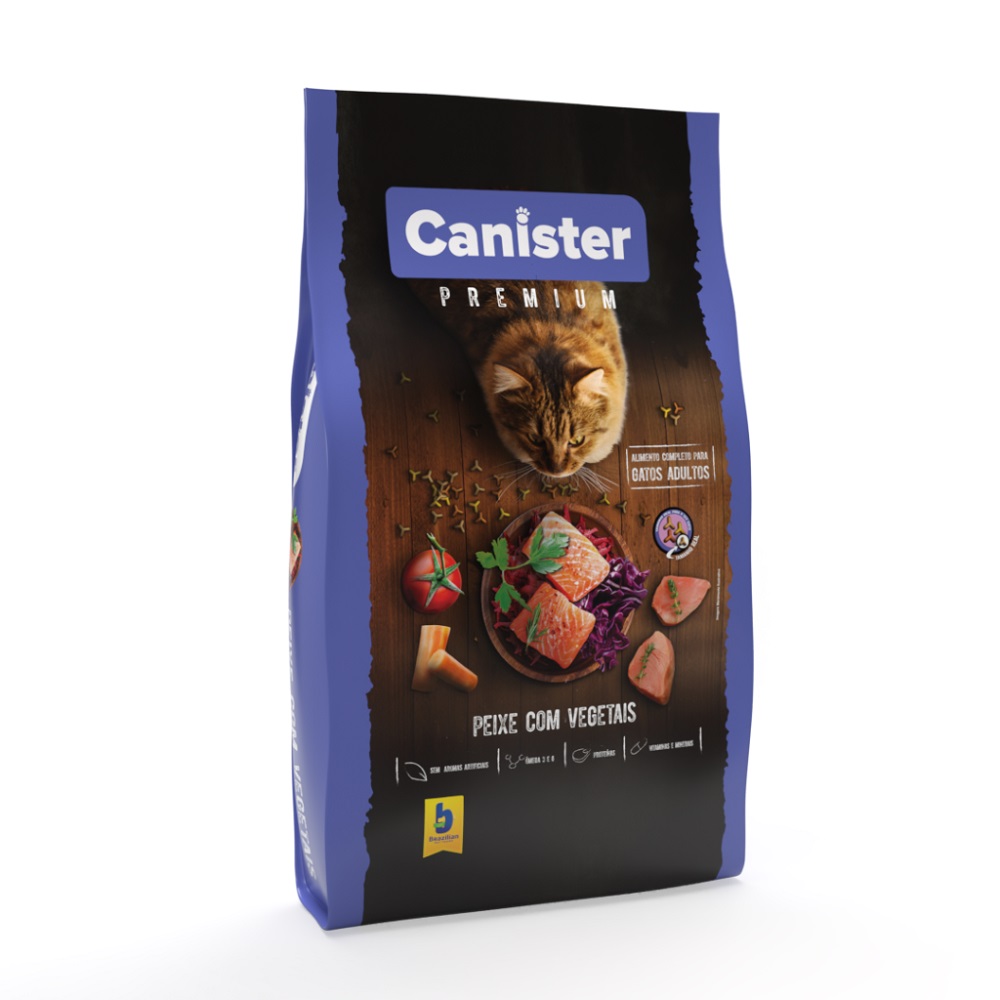 CANISTER GATO PEIXE COM VEGETAIS 12X1KG