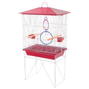 VIVEIRO CALOPSITA SIMPLES CHAPEU VERMELH