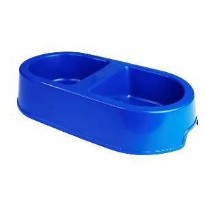 COMEDOURO DUPLO 800 ML - AZUL