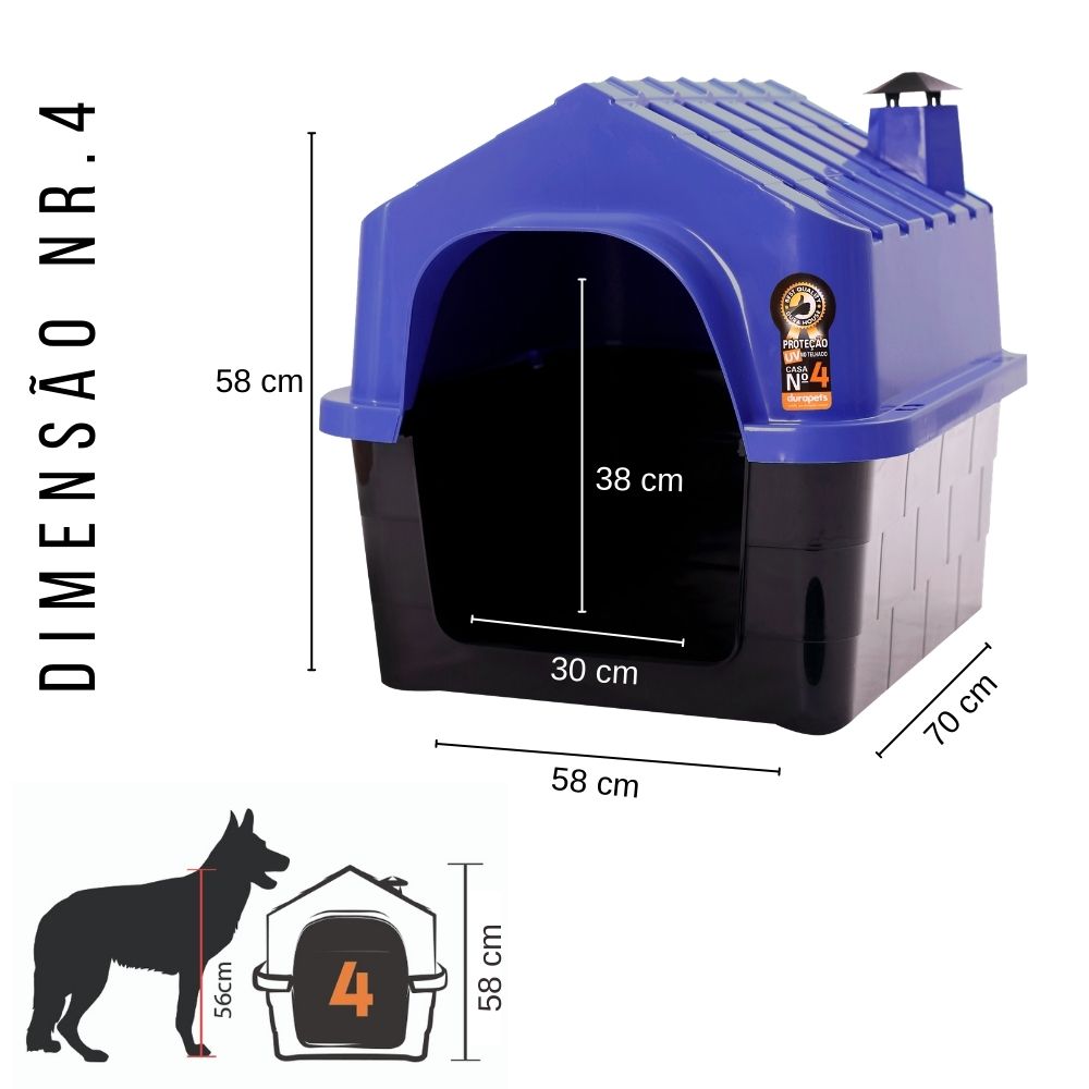 CASA DE CACHORRO DURAHOUSE N.4 - AZUL