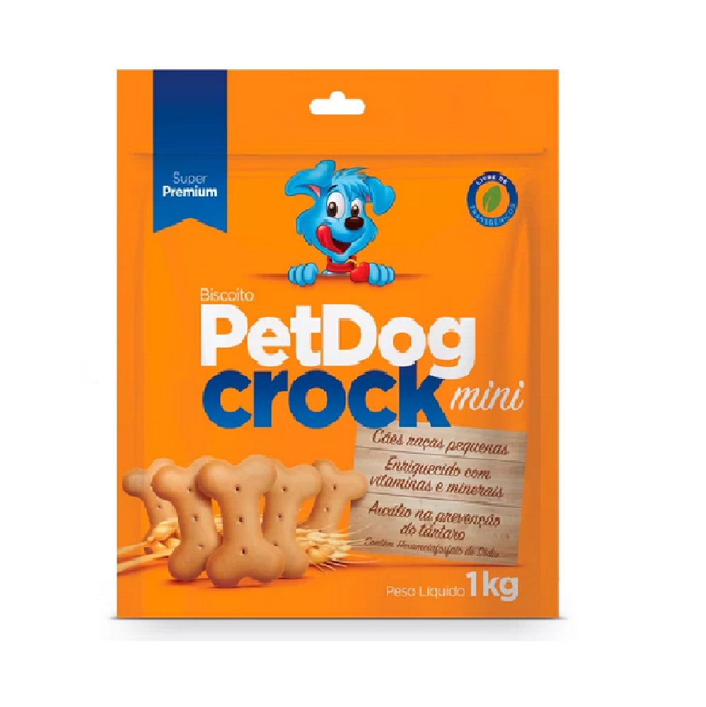 BISCOITO PET DOG CROCK MINI 1KG
