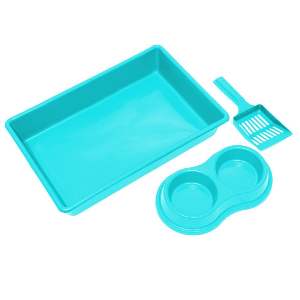 KIT BANDEJA 03 PECAS GATO VERDE TIFANY