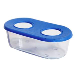 COMEDOURO OVAL PEQUENO 2 FUROS 150 ML