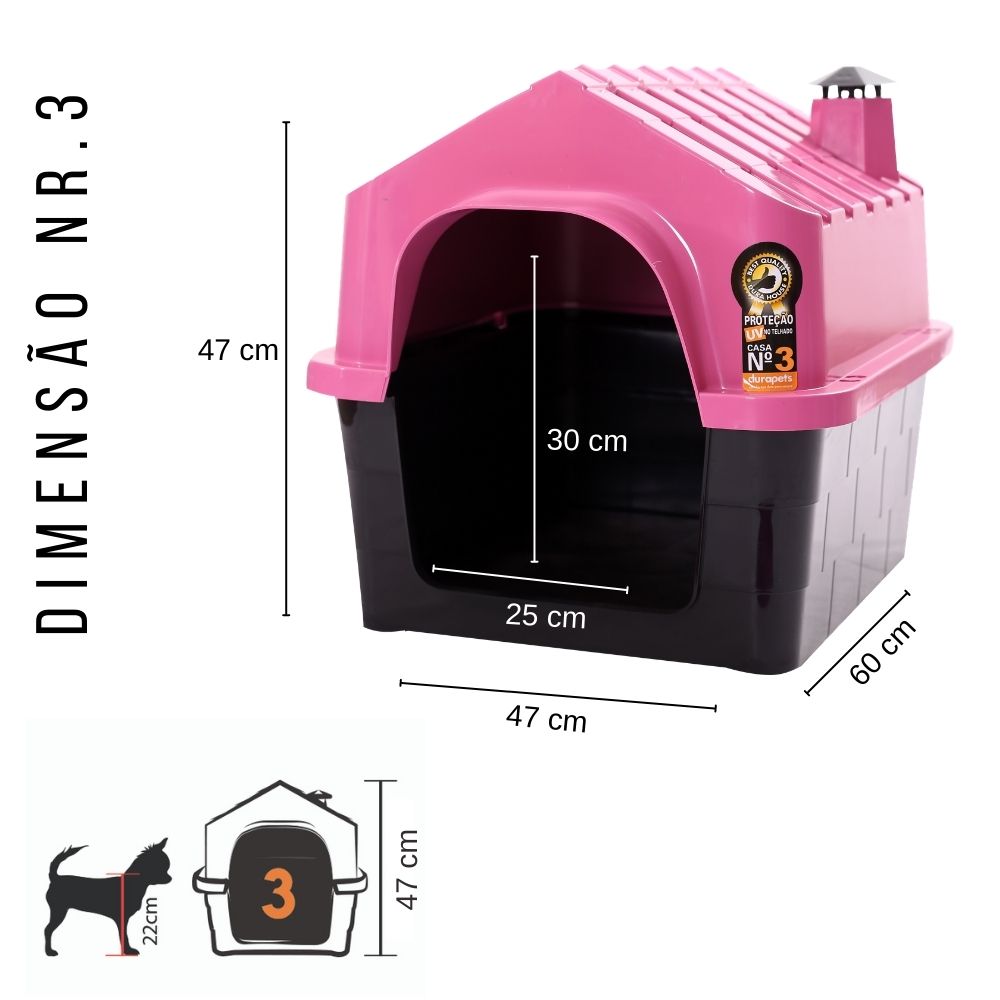 CASA DE CACHORRO DURAHOUSE N.3 - ROSA