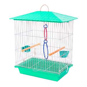 GAIOLA CALOPSITA SIMPLES CHAPEU VERDE 