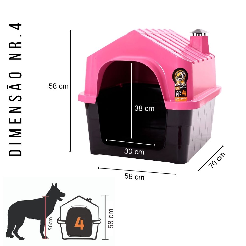 CASA DE CACHORRO DURAHOUSE N.4 - ROSA